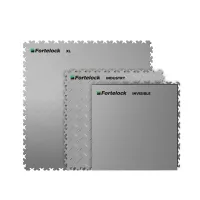 Žlutý plastový (PVC) zátěžový rohový nájezd Fortelock XL (hadí kůže) - délka 14,5 cm, šířka 14,5 cm, výška 0,4 cm