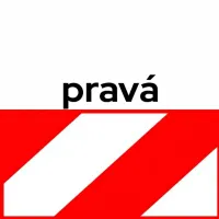 Bílo-červená pravá výstražná páska - délka 33 m, šířka 5 cm