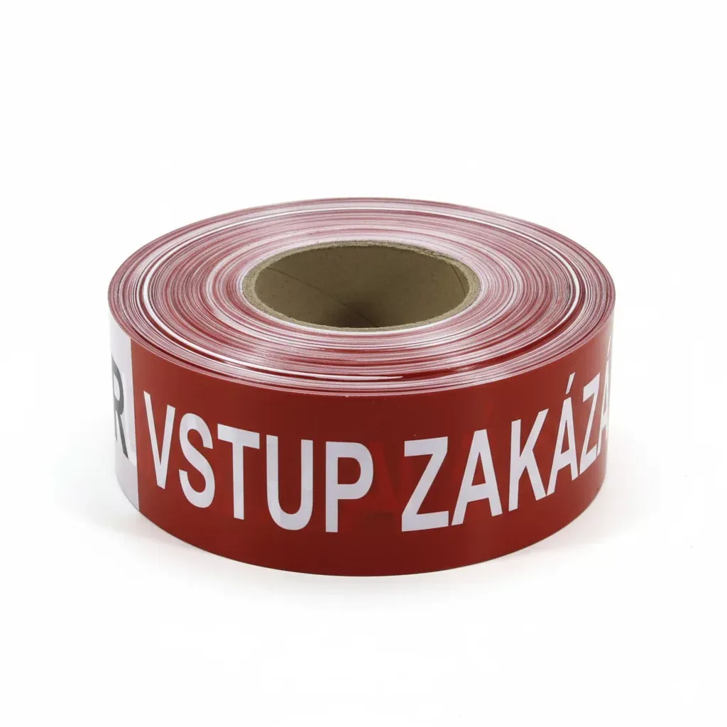 Bílo-červená vytyčovací páska "POLICIE ČR - VSTUP ZAKÁZÁN" - délka 500 m, šířka 7,5 cm