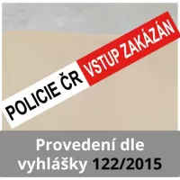 Bílo-červená vytyčovací páska "POLICIE ČR - VSTUP ZAKÁZÁN" - délka 500 m, šířka 7,5 cm