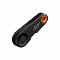 Černo-oranžový plastový skládací univerzální nůž SLICE - délka 10 cm, šířka 2,6 cm, výška 1,2 cm