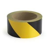 Černo-žlutá levá reflexní výstražná páska - délka 15 m, šířka 5 cm