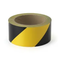 Černo-žlutá pravá reflexní výstražná páska - délka 15 m, šířka 5 cm