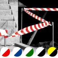 Černo-žlutá vytyčovací páska - délka 250 m, šířka 7,5 cm Černo-žlutá vytyčovací páska - délka 250 m, šířka 7,5 cm
