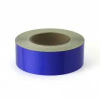 Modrá reflexní samolepicí výstražná páska - délka 45 m, šířka 5 cm