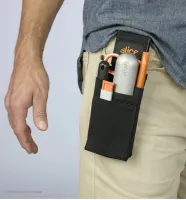 Černo-oranžové pouzdro na nářadí SLICE - délka 19,8 cm, šířka 7,5 cm, výška 3,8 cm