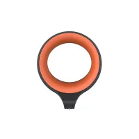 Černo-oranžový plastový malý bezpečnostní univerzální nůž SLICE - délka 2,7 cm, šířka 2,2 cm, výška 2,5 cm