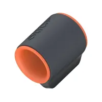 Černo-oranžový plastový malý bezpečnostní univerzální nůž SLICE - délka 2,7 cm, šířka 2,2 cm, výška 2,5 cm