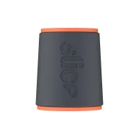 Černo-oranžový plastový malý bezpečnostní univerzální nůž SLICE - délka 2,7 cm, šířka 2,2 cm, výška 2,5 cm