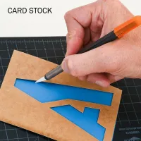 Černo-šedý kovový přesný modelářský nůž SLICE - délka 16,3 cm, šířka 1,1 cm, výška 1,2 cm