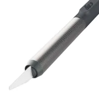 Černo-šedý kovový přesný modelářský nůž SLICE - délka 16,3 cm, šířka 1,1 cm, výška 1,2 cm