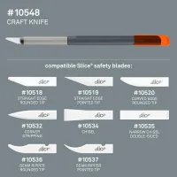 Černo-šedý kovový přesný modelářský nůž SLICE - délka 16,3 cm, šířka 1,1 cm, výška 1,2 cm