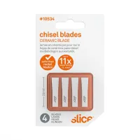 Keramická náhradní jednostranná sekací čepel - délka 3,3 cm, šířka 0,8 cm, tloušťka 0,8 mm - 4 ks