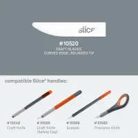 Keramická náhradní jednostranná zakřivená čepel (zaoblená špička) - délka 3,3 cm, šířka 0,6 cm, tloušťka 0,5 mm - 4 ks