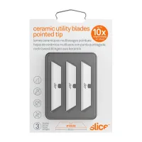 Keramická náhradní oboustranná čepel (ostrá špička) - délka 6,5 cm, šířka 1,2 cm, tloušťka 1,3 mm - 3 ks