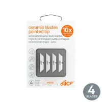 Keramická náhradní oboustranná čepel (ostrá špička) - délka 3,3 cm, šířka 0,7 cm, tloušťka 1,3 mm - 4 ks