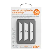 Keramická náhradní oboustranná čepel (zaoblená špička) - délka 6,5 cm, šířka 1,9 cm, tloušťka 0,8 mm - 3 ks