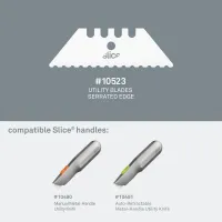 Keramická náhradní oboustranná zoubkovaná čepel (zaoblená špička) - délka 6 cm, šířka 1,9 cm, tloušťka 0,8 mm - 2 ks