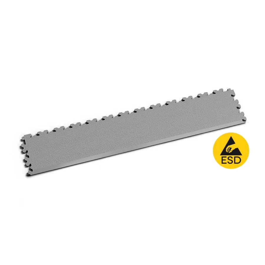 Šedý plastový (PVC) nájezd Fortelock XL ESD (kůže) - délka 65,3 cm, šířka 14,5 cm, výška 0,4 cm