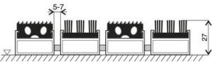Gumová hliníková kartáčová venkovní vstupní rohož FLOMA Alu Extra - délka 60 cm, šířka 90 cm, výška 2,7 cm