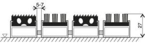 Gumová hliníková kartáčová venkovní vstupní rohož FLOMA Alu Extra - délka 150 cm, šířka 100 cm, výška 2,7 cm