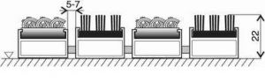 Textilní hliníková kartáčová vstupní rohož FLOMA Alu Extra - délka 80 cm, šířka 120 cm, výška 2,2 cm