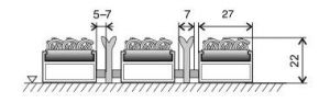 Textilní hliníková kartáčová vstupní rohož FLOMA Alu Extra - délka 60 cm, šířka 90 cm, výška 2,2 cm