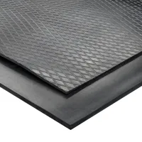 Černá gumová SBR rohož FLOMA Karo (diamant) - délka 180 cm, šířka 120 cm, výška 1,5 cm