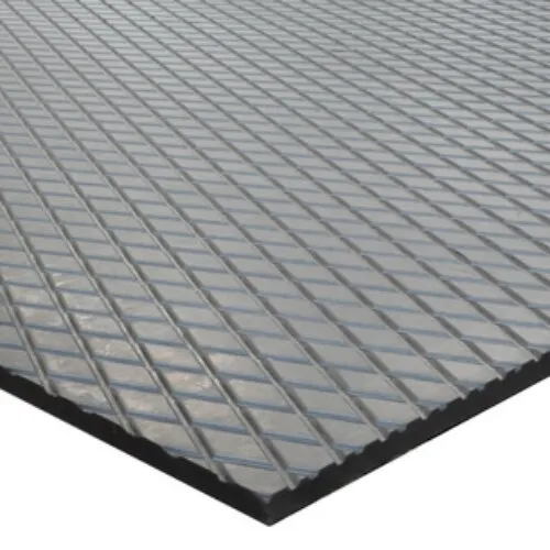 Černá gumová SBR rohož FLOMA Karo (diamant) - délka 180 cm, šířka 120 cm, výška 1,5 cm