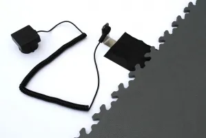 Modrá plastová (PVC) zátěžová dlažba Fortelock XL ESD (hadí kůže) - délka 65,3 cm, šířka 65,3 cm, výška 0,4 cm