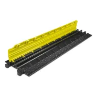 Černo-žlutý plastový kabelový most s víkem (2x30x35) DEFENDER MICRO 2 - délka 100,5 cm, šířka 27,3 cm, výška 4,5 cm