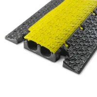 Černo-žlutý plastový kabelový most s víkem (2x30x35) DEFENDER MICRO 2 - délka 100,5 cm, šířka 27,3 cm, výška 4,5 cm