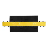 Černo-žlutý plastový modulární kabelový most s víkem (5x34,5x38,6) DEFENDER MIDI 5 2D - délka 100 cm, šířka 32,5 cm, výška 5,4 cm