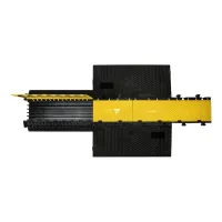 Černo-žlutý plastový modulární kabelový most s víkem (5x34,5x38,6) DEFENDER MIDI 5 2D - délka 100 cm, šířka 32,5 cm, výška 5,4 cm