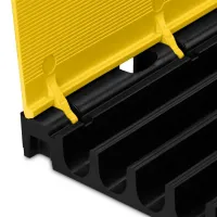 Černo-žlutý plastový modulární kabelový most s víkem (5x34,5x38,6) DEFENDER MIDI 5 2D - délka 100 cm, šířka 32,5 cm, výška 5,4 cm