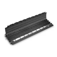 Černý plastový kabelový most s víkem (4x17x18, 2x17x19) DEFENDER NANO - délka 101 cm, šířka 28,5 cm, výška 3,2 cm