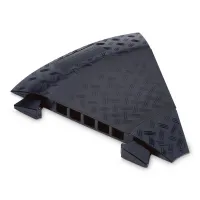 Černý plastový rohový kabelový most s víkem (5x34,5x38,6) DEFENDER MIDI C - šířka 50 cm, výška 5,5 cm