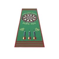 Zelený hrací koberec FLOMA Darts - délka 237 cm, šířka 79 cm, výška 0,5 cm