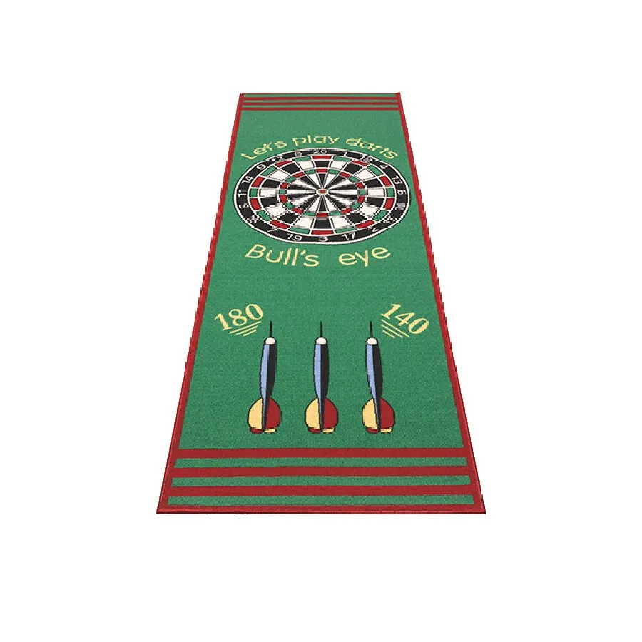 Zelený hrací koberec FLOMA Darts - délka 237 cm, šířka 79 cm, výška 0,5 cm