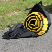 Žlutý přenosný zpomalovací práh (25 km/h) Portable - délka 300 cm, šířka 25 cm, výška 4,5 cm