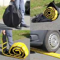 Žlutý přenosný zpomalovací práh (25 km/h) Portable - délka 300 cm, šířka 25 cm, výška 4,5 cm