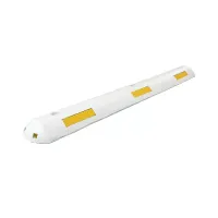 Bílý plastový parkovací doraz FLOMA PS45 - délka 100 cm, šířka 13 cm, výška 4,5 cm