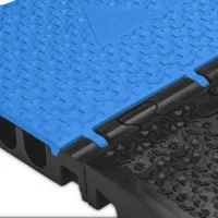 Černo-modrý plastový modulární kabelový most s víkem (5x34,5x38,6) DEFENDER MIDI 5 2D - délka 100 cm, šířka 32,5 cm, výška 5,4 cm