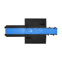 Černo-modrý plastový modulární kabelový most s víkem (5x34,5x38,6) HV - délka 50 cm, šířka 32,5 cm, výška 5,4 cm