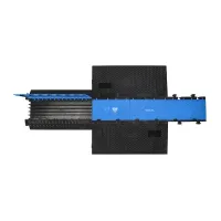 Černo-modrý plastový modulární kabelový most s víkem (5x34,5x38,6) HV - délka 50 cm, šířka 32,5 cm, výška 5,4 cm