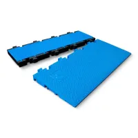 Černo-modrý plastový modulární kabelový most s víkem (sada) (5x34,5x38,6) DEFENDER MIDI 5 2D - délka 100 cm, šířka 32,5 cm, výška 5,4 cm
