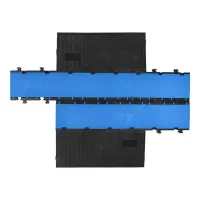 Černo-modrý plastový modulární kabelový most s víkem (5x34,5x38,6) HV - délka 50 cm, šířka 32,5 cm, výška 5,4 cm