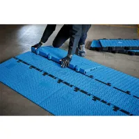 Černo-modrý plastový modulární kabelový most s víkem (5x34,5x38,6) HV - délka 50 cm, šířka 32,5 cm, výška 5,4 cm