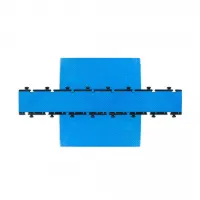 Černo-modrý plastový modulární kabelový most s víkem (sada) (5x34,5x38,6) DEFENDER MIDI 5 2D - délka 100 cm, šířka 32,5 cm, výška 5,4 cm