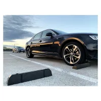 Černo-oranžový gumový parkovací doraz (sada) - délka 60 cm, šířka 11,5 cm, výška 10 cm